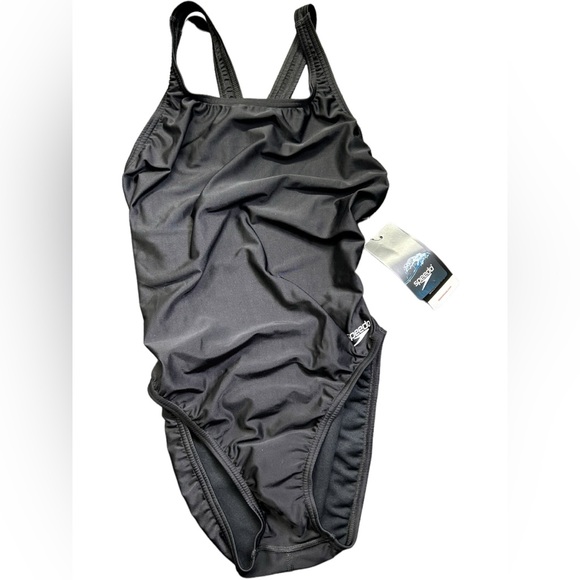 SPEEDO PRO-LT 10/36 black one piece racer back swim training swimsuit NWT - Picture 7 of 7